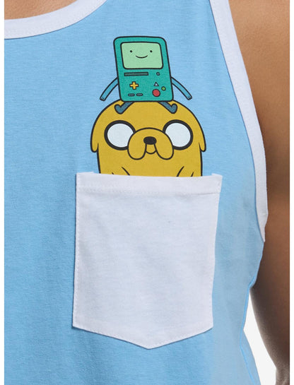 Adventure Time Jake & BMO Peek Pocket Tank Top - US 5372