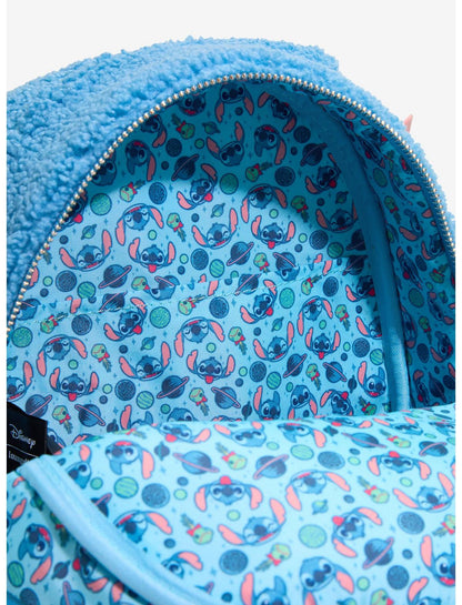 Loungefly Disney Stitch Fuzzy Mini Backpack - US 9231