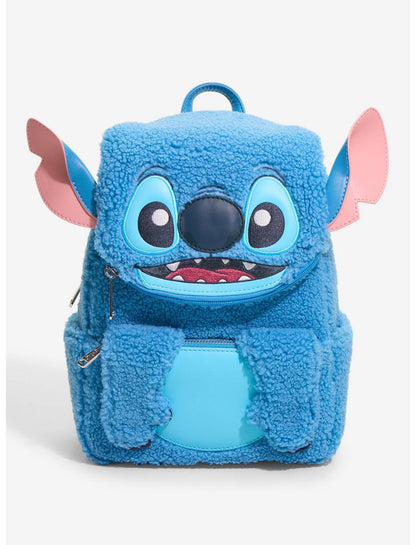 Loungefly Disney Stitch Fuzzy Mini Backpack - US 9231