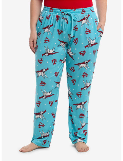 DC Comics Supergirl Krypto Pajama Pants Plus Size - US 8305
