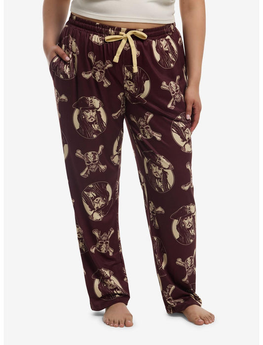 Disney Pirates Of The Caribbean Jack Sparrow Pajama Pants Plus Size - US 3746