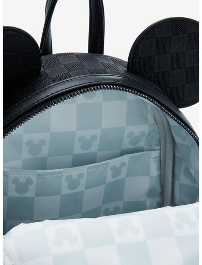 Loungefly Disney Mickey Mouse Black Checkered Figural Mini Backpack - US 9447