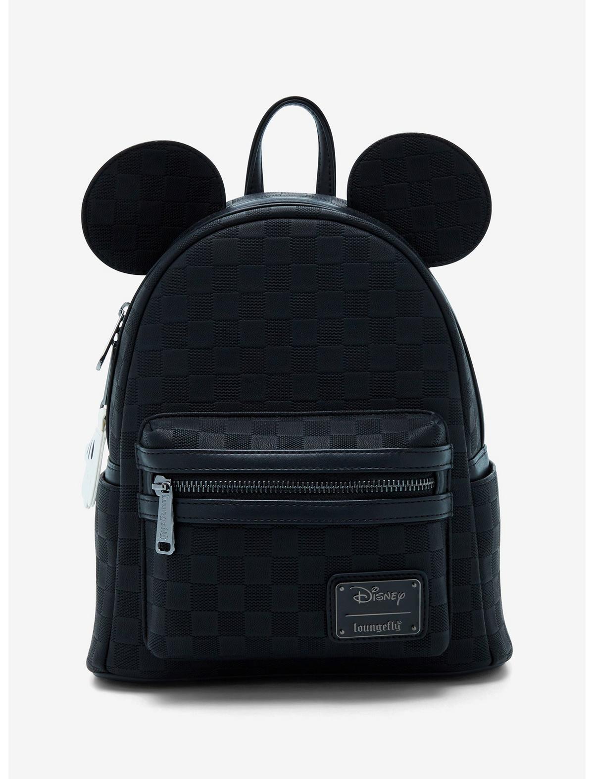 Loungefly Disney Mickey Mouse Black Checkered Figural Mini Backpack - US 9447