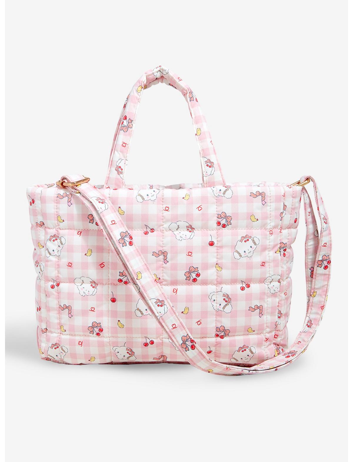 Cogimyun Gingham Cherry Puffer Shoulder Bag - US 3620