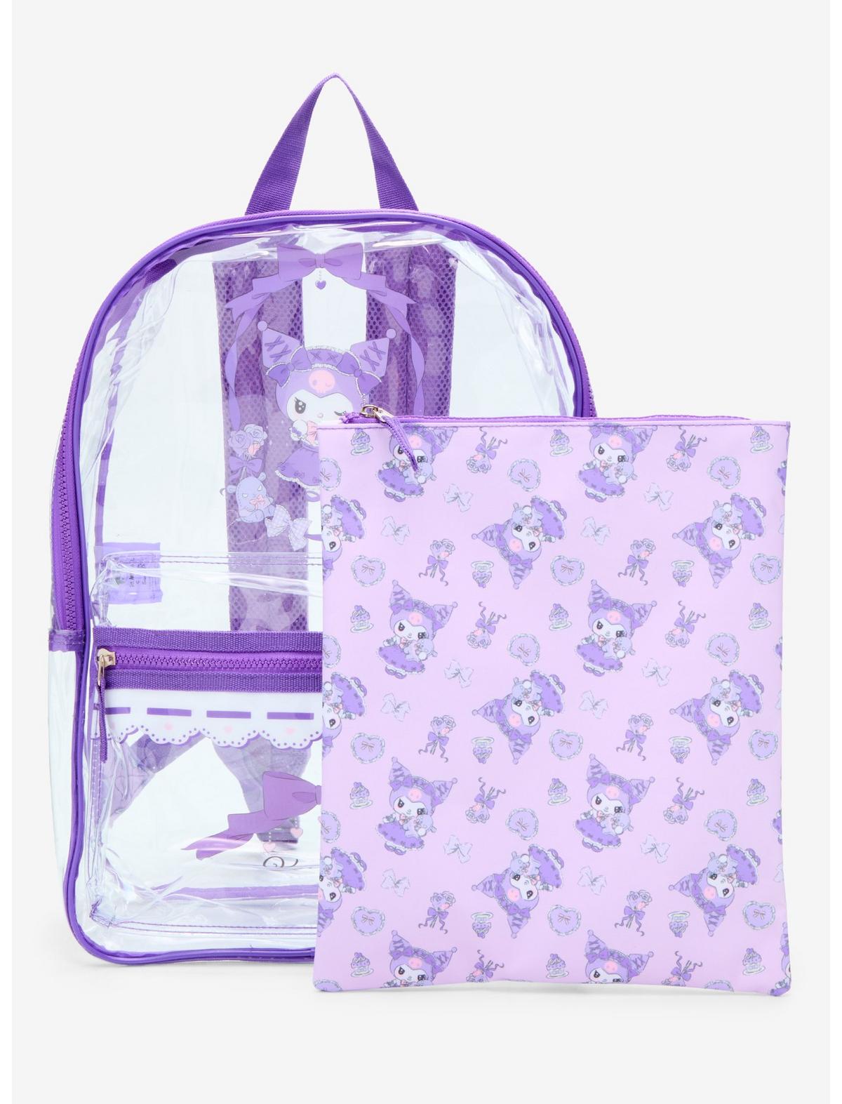Kuromi Lolita Ribbon Clear Backpack - US 5423