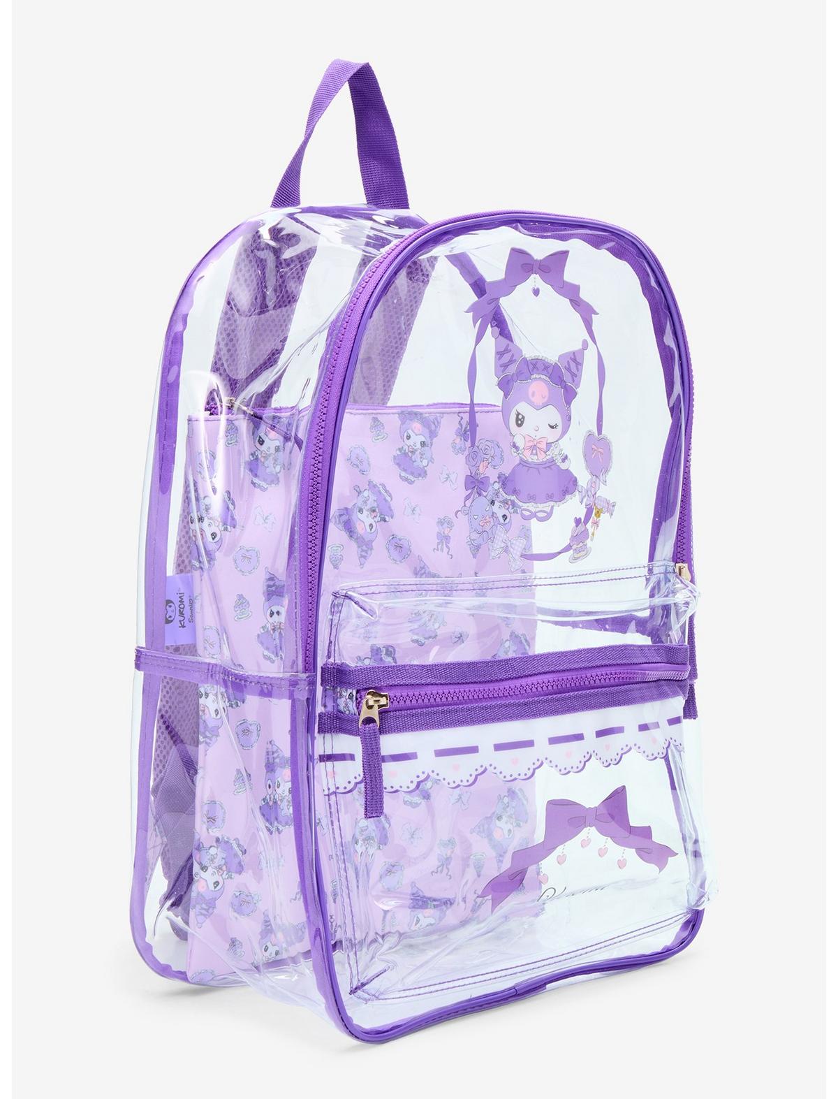 Kuromi Lolita Ribbon Clear Backpack - US 5423