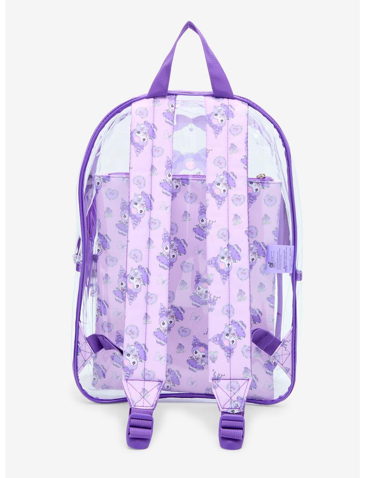 Kuromi Lolita Ribbon Clear Backpack - US 5423