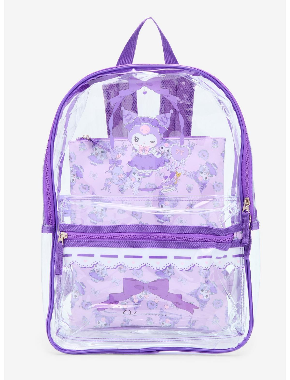 Kuromi Lolita Ribbon Clear Backpack - US 5423