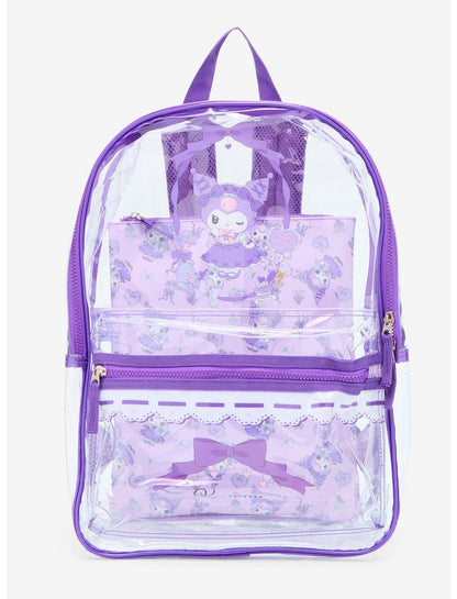 Kuromi Lolita Ribbon Clear Backpack - US 5423