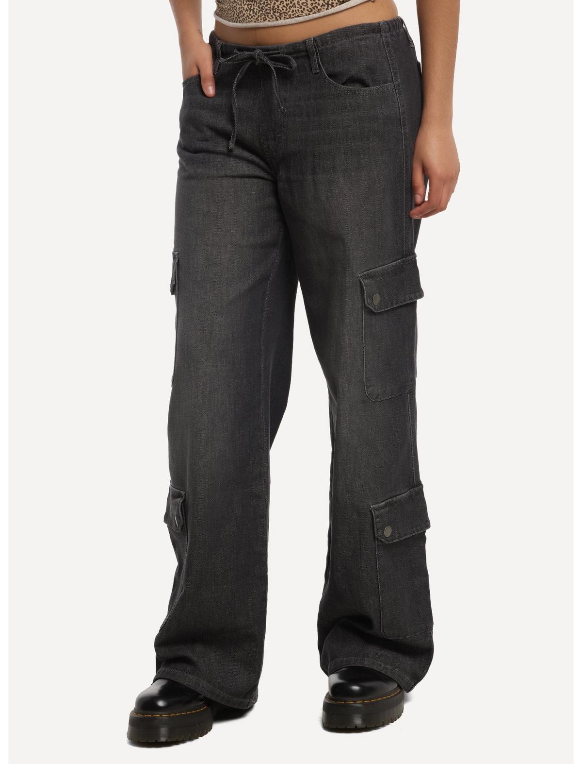 Grey Cargo Wide Leg Pants - US 6160