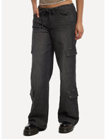 Grey Cargo Wide Leg Pants - US 6160