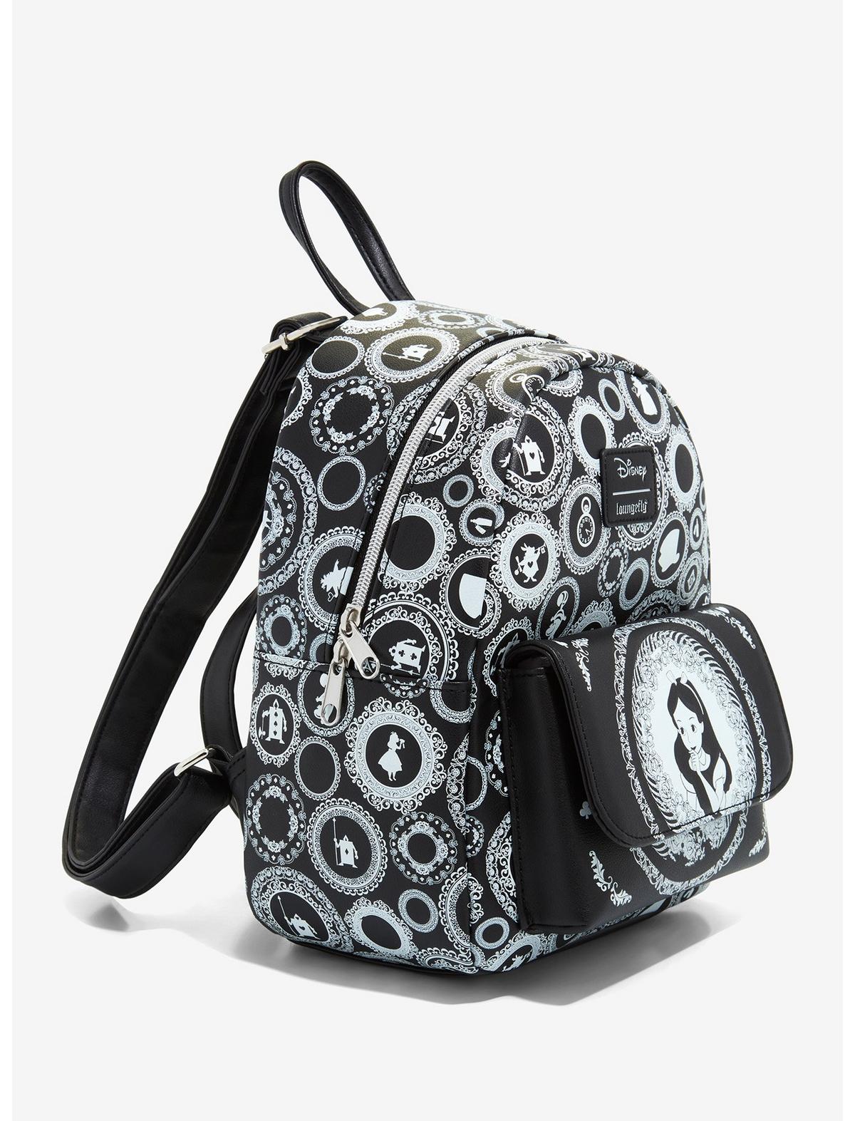 Loungefly Disney Alice In Wonderland Black & White Mini Backpack - US 1277