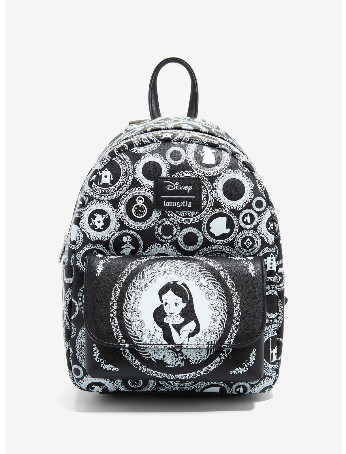 Loungefly Disney Alice In Wonderland Black & White Mini Backpack - US 1277