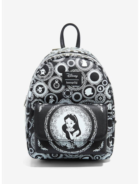 Loungefly Disney Alice In Wonderland Black & White Mini Backpack - US 1277