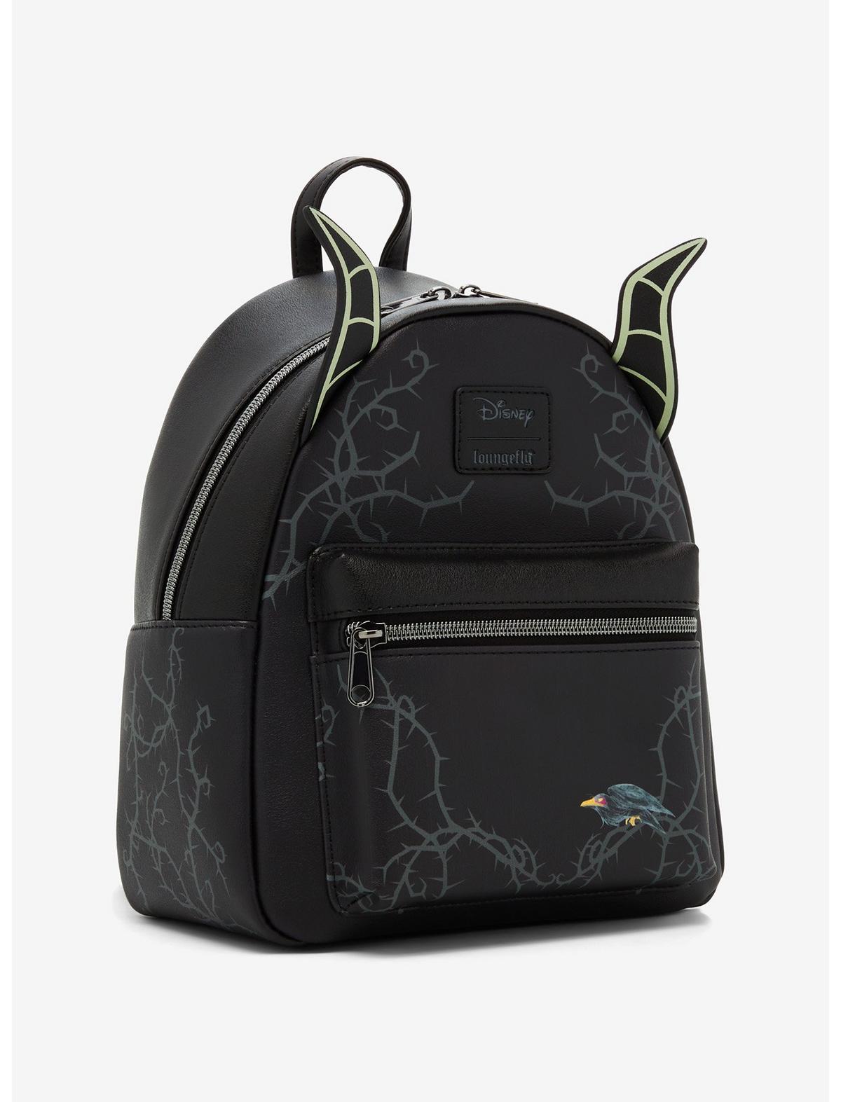 Loungefly Disney Sleeping Beauty Maleficent Glow-In-The-Dark Horns Mini Backpack - US 7148