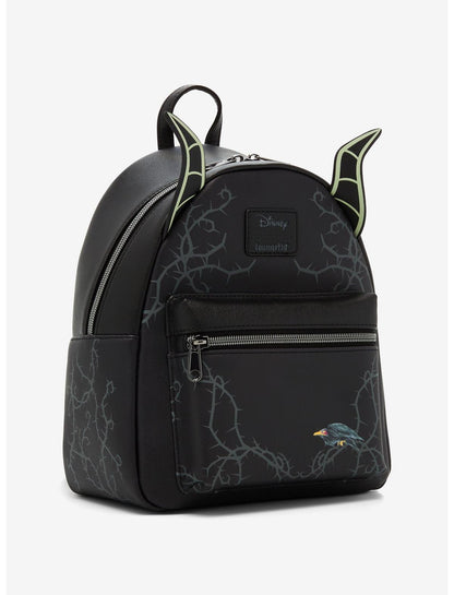 Loungefly Disney Sleeping Beauty Maleficent Glow-In-The-Dark Horns Mini Backpack - US 7148