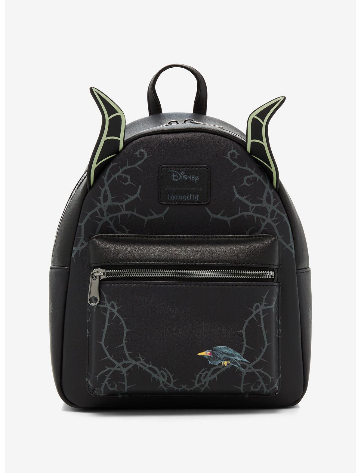 Loungefly Disney Sleeping Beauty Maleficent Glow-In-The-Dark Horns Mini Backpack - US 7148