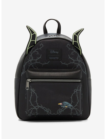 Loungefly Disney Sleeping Beauty Maleficent Glow-In-The-Dark Horns Mini Backpack - US 7148