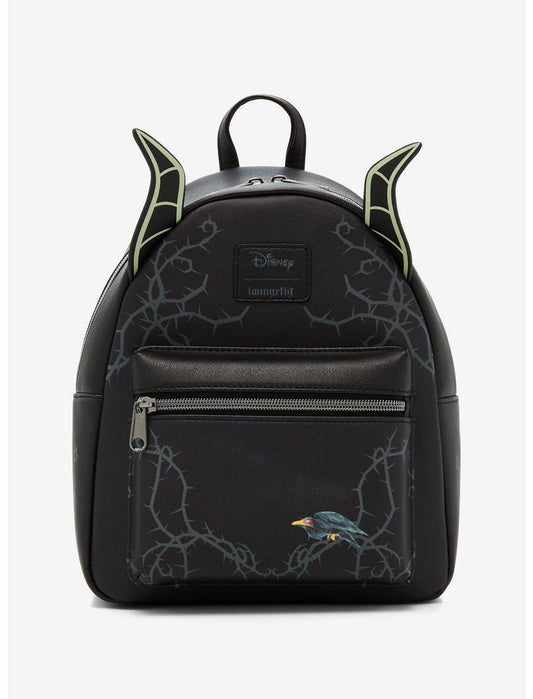 Loungefly Disney Sleeping Beauty Maleficent Glow-In-The-Dark Horns Mini Backpack - US 7148