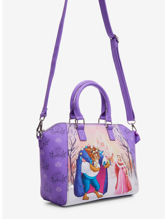 Loungefly Disney Beauty And The Beast Winter Scene Satchel Bag - US 8552