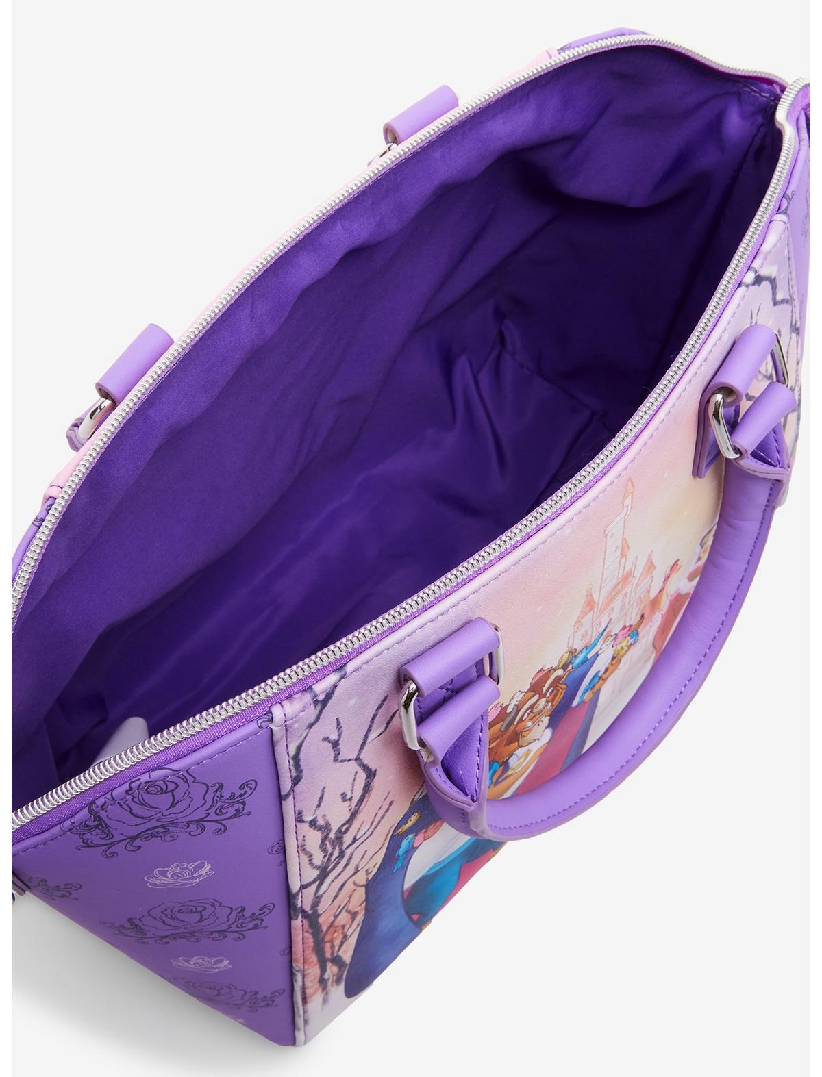 Loungefly Disney Beauty And The Beast Winter Scene Satchel Bag - US 8552