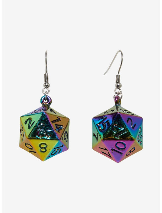 Dungeons & Dragons Anodized D20 Drop Earrings - US 3886