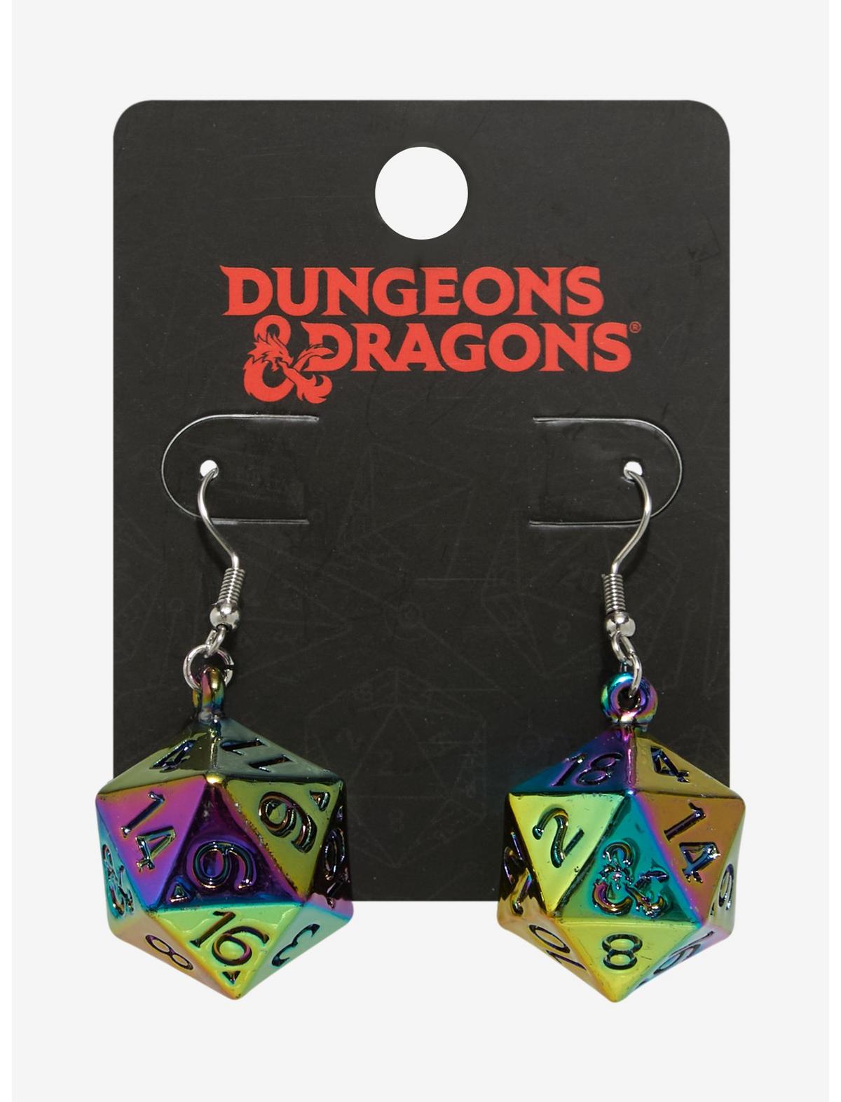 Dungeons & Dragons Anodized D20 Drop Earrings - US 3886