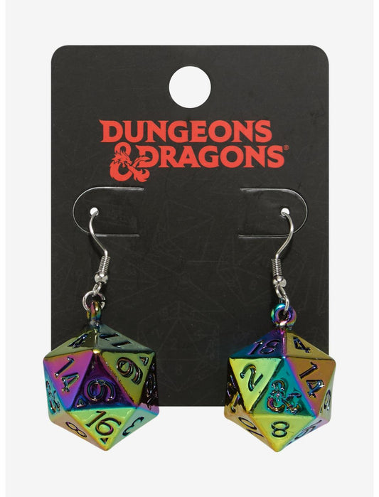 Dungeons & Dragons Anodized D20 Drop Earrings - US 3886