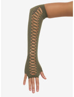 Green Cutout Arm Warmers - US 9844