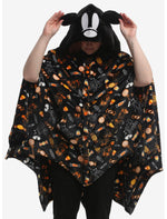 Her Universe Disney Halloween Girls Fuzzy Hooded Cape Plus Size - US 6998