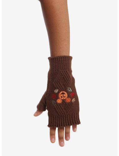 Disney Mickey Mouse & Minnie Mouse Pumpkin Fingerless Gloves - US 0945