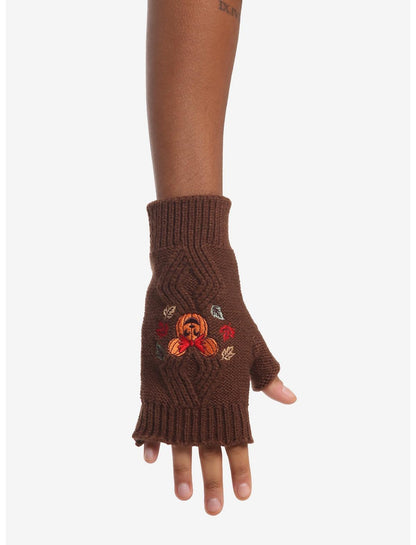Disney Mickey Mouse & Minnie Mouse Pumpkin Fingerless Gloves - US 0945