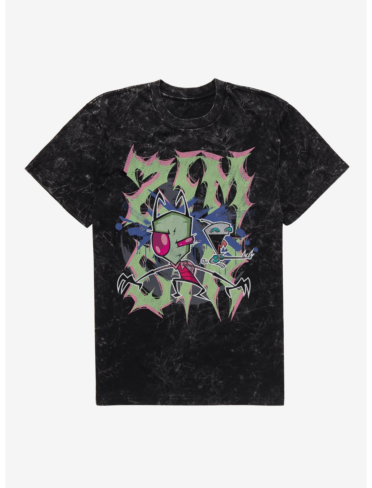 Invader Zim Zim and GIR Mineral Wash T-Shirt - US 4344