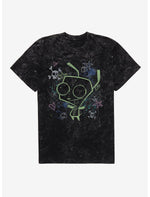 Invader Zim GIR Chalk Art Drawing Mineral Wash T-Shirt - US 3307