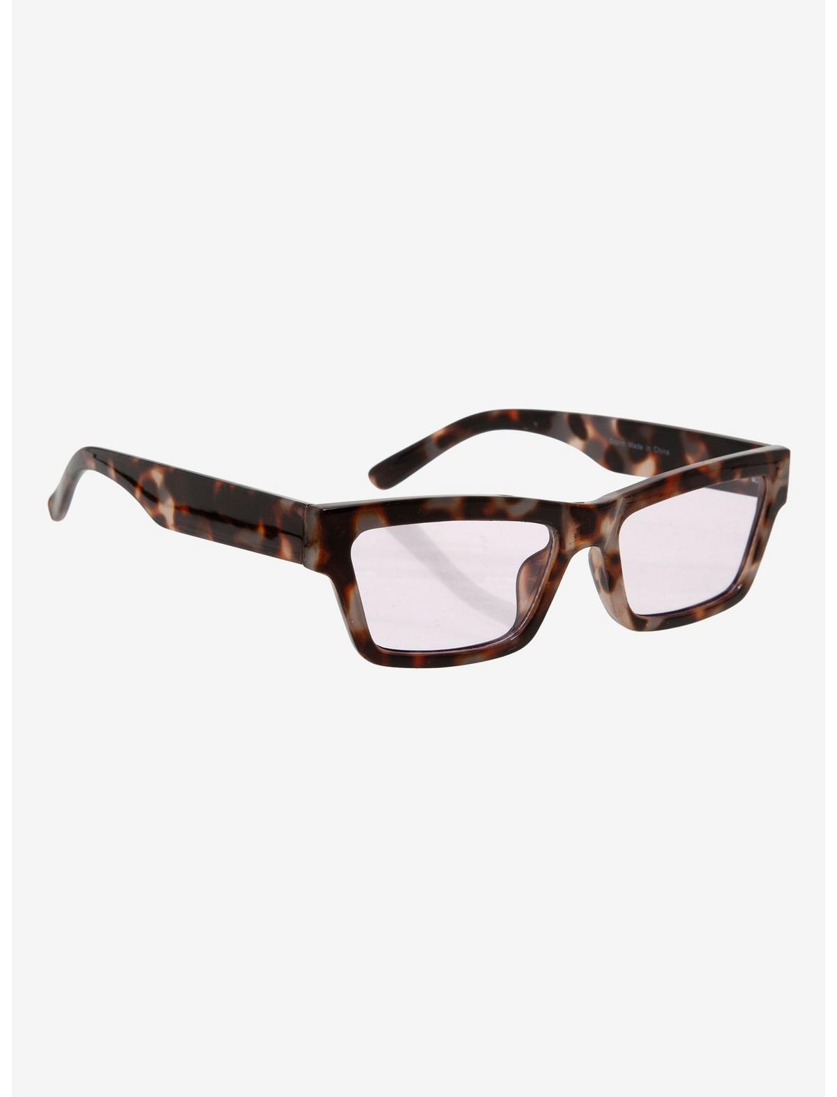 Brown Tortoiseshell Rectangular Sunglasses - US 6967