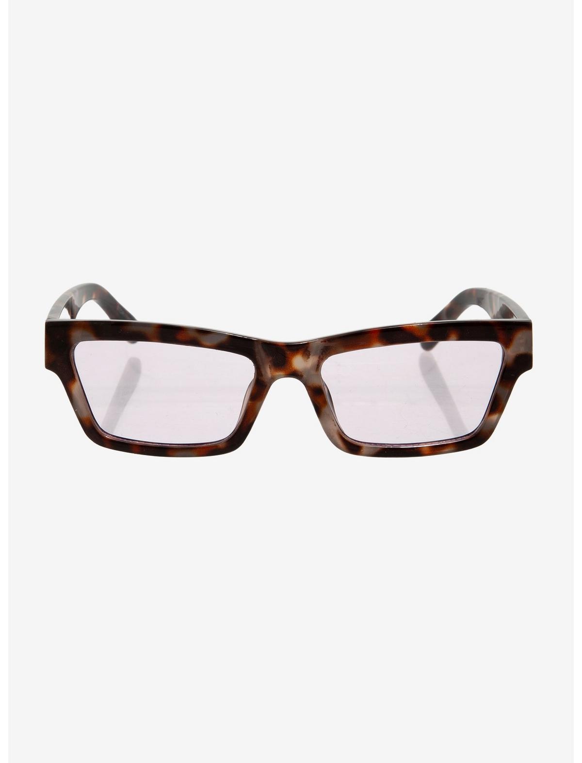 Brown Tortoiseshell Rectangular Sunglasses - US 6967
