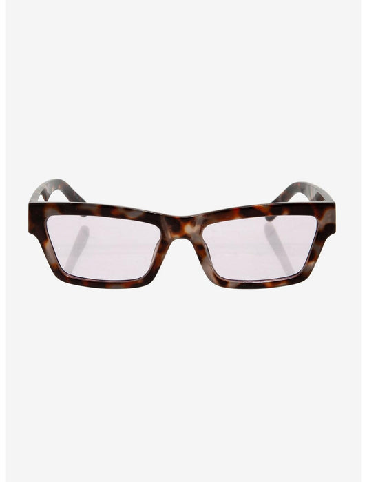 Brown Tortoiseshell Rectangular Sunglasses - US 6967
