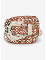 Brown Diamond Stud Bling Belt - US 0518