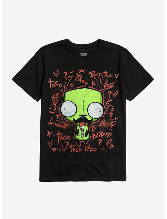 Invader Zim GIR Mustache T-Shirt - US 6205