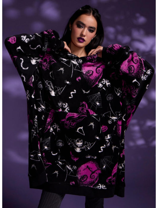 Her Universe The Nightmare Before Christmas Icons Fuzzy Oversized Hoodie - US 2166
