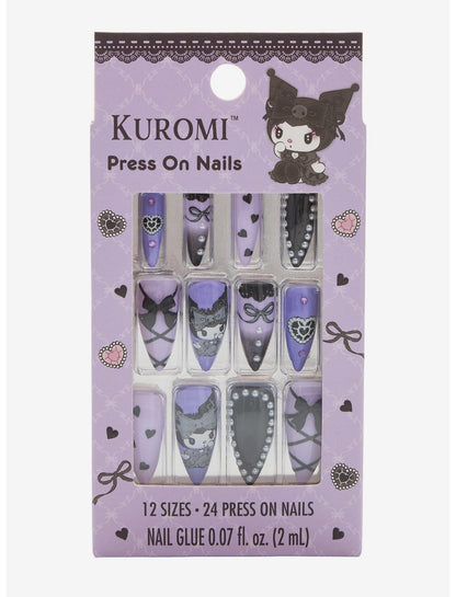 Kuromi Purple Lolita Press-On Nail Set - US 4955