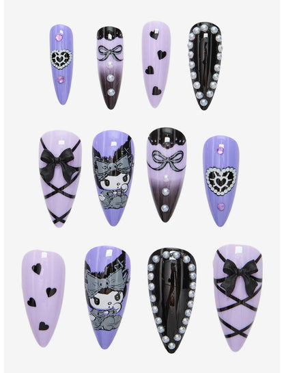 Kuromi Purple Lolita Press-On Nail Set - US 4955