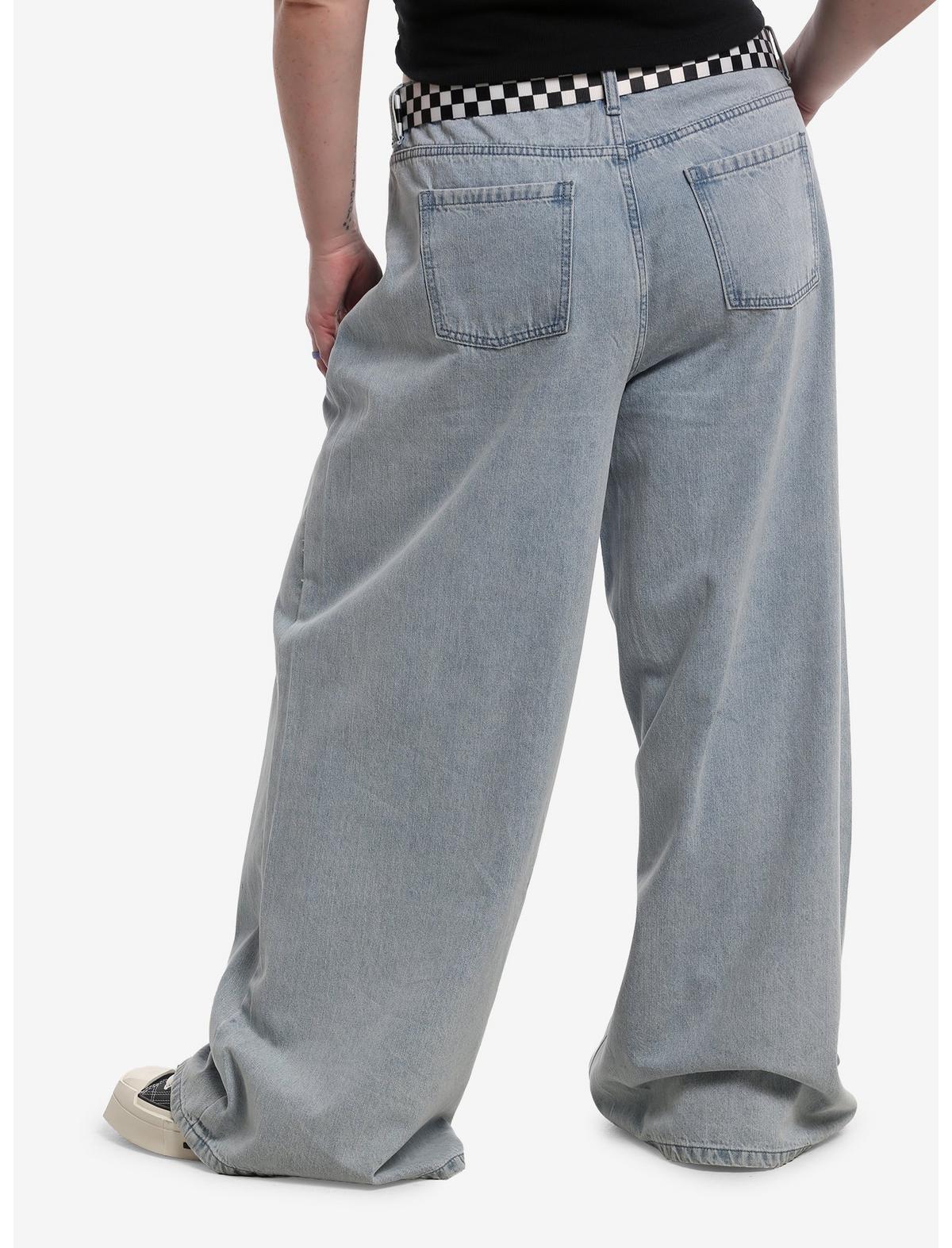 DC Comics Teen Titans Character Belted Wide Leg Jeans Plus Size - US 2908