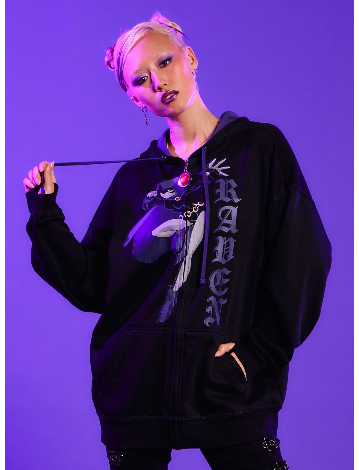 DC Comics Teen Titans Raven Girls Oversized Hoodie - US 4421