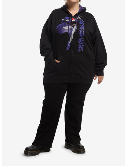 DC Comics Teen Titans Raven Girls Oversized Hoodie Plus Size - US 0563