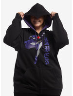 DC Comics Teen Titans Raven Girls Oversized Hoodie Plus Size - US 0563