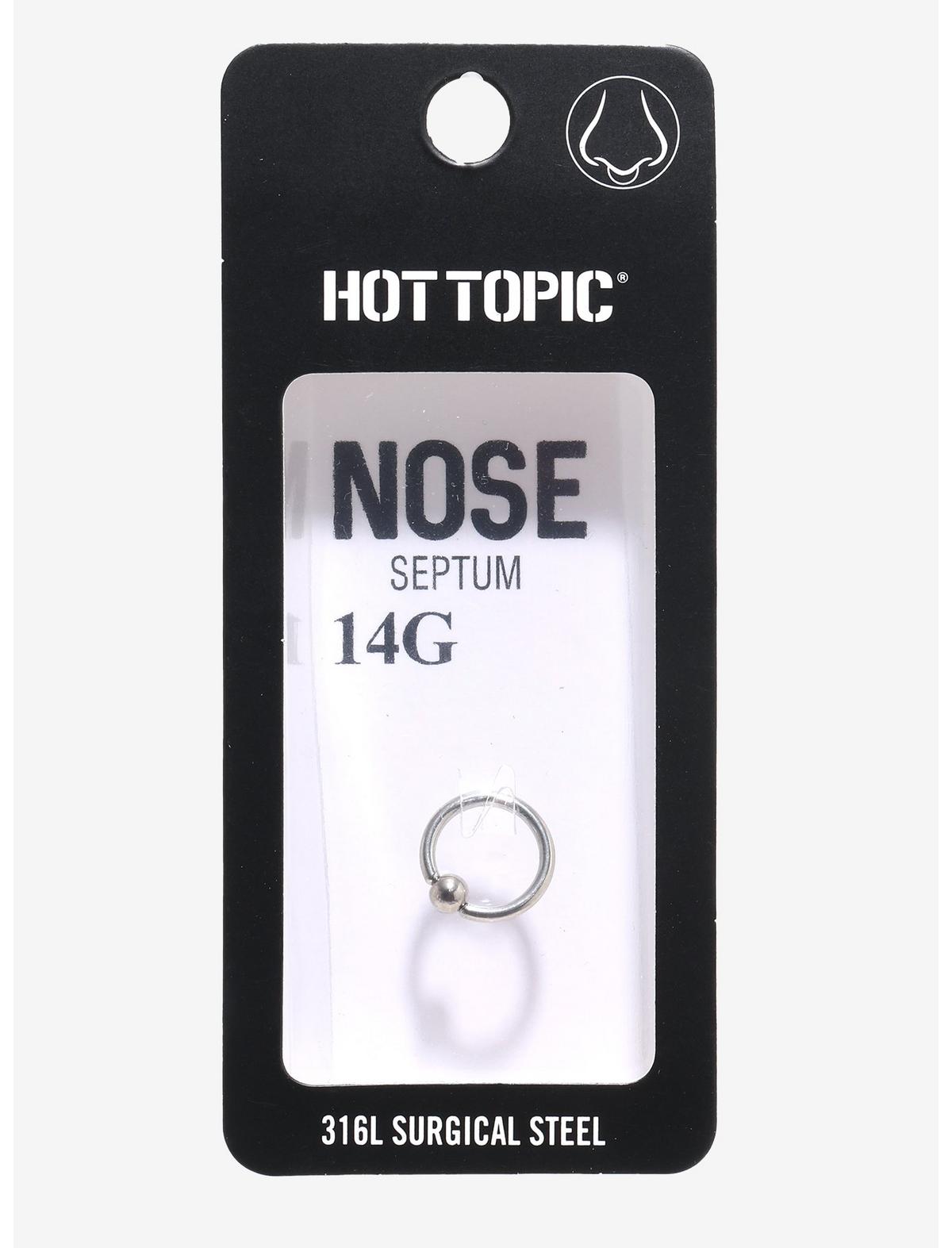 14G Steel Septum Captive Hoop - US 8716