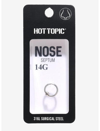 14G Steel Septum Captive Hoop - US 8716