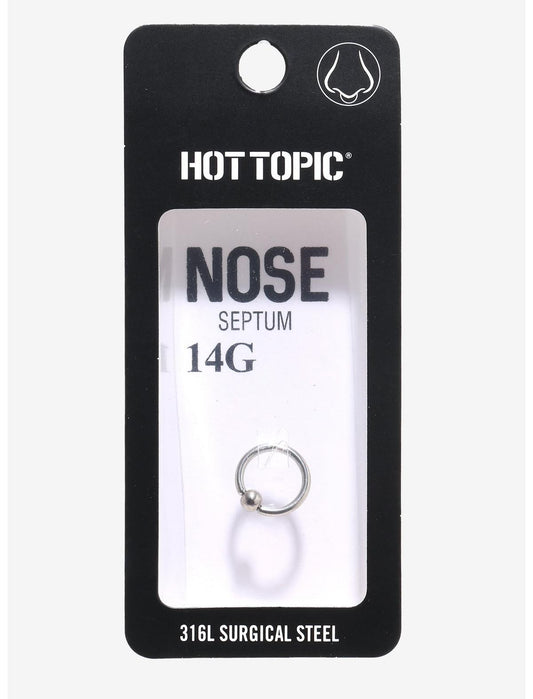 14G Steel Septum Captive Hoop - US 8716