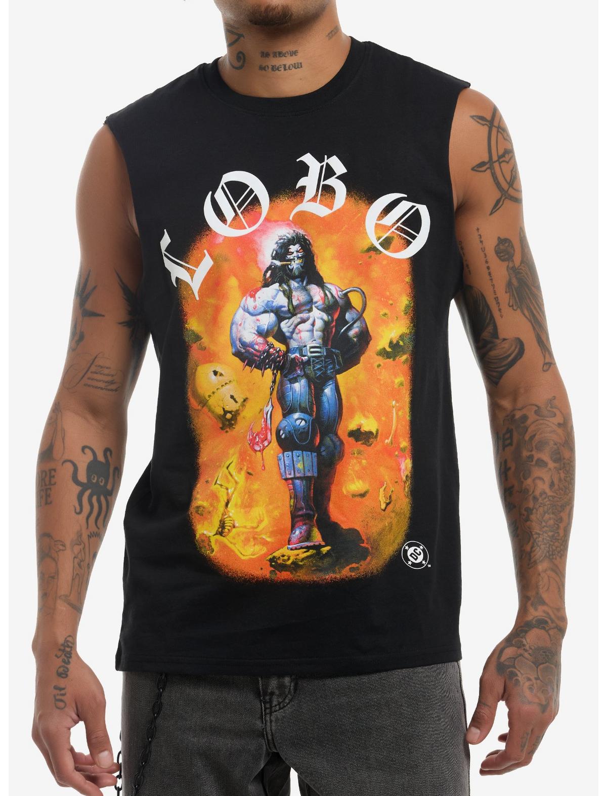 DC Comics Justice League Lobo Muscle Tank Top - US 4823